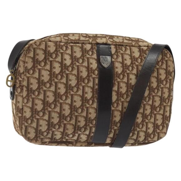 DIOR Trotter Canvas Shoulder Bag Brown - Picture 1 of 12